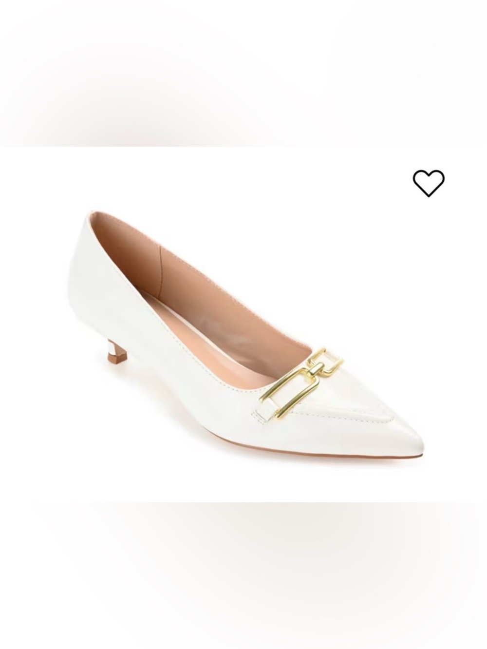 White patent Journee Collection Rumi Pump
